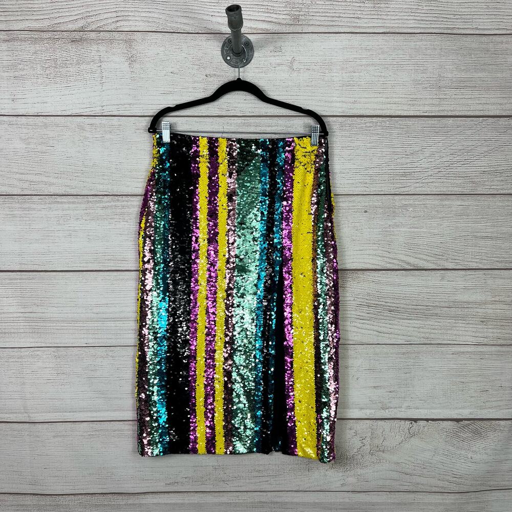 Zara Multicolor Sequin Midi Skirt